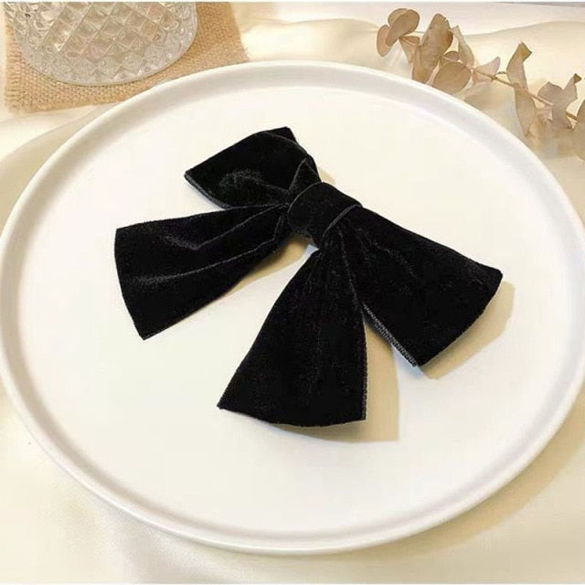 Dark Lolita Satin Big Bowknot Hairclip