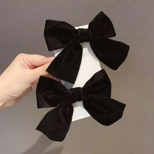 Dark Lolita Satin Big Bowknot Hairclip