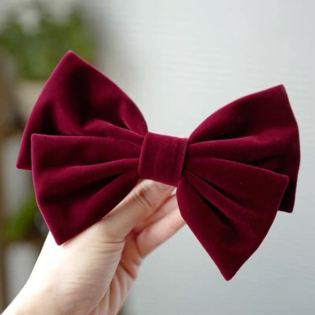 Dark Lolita Satin Big Bowknot Hairclip