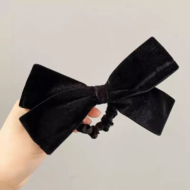 Dark Lolita Satin Big Bowknot Hairclip