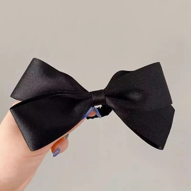 Dark Lolita Satin Big Bowknot Hairclip