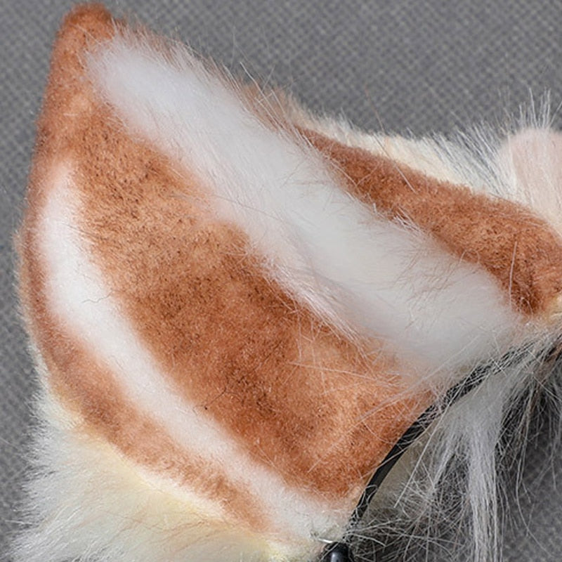 Furry Anmimal Faux Fur Antler Hair Band