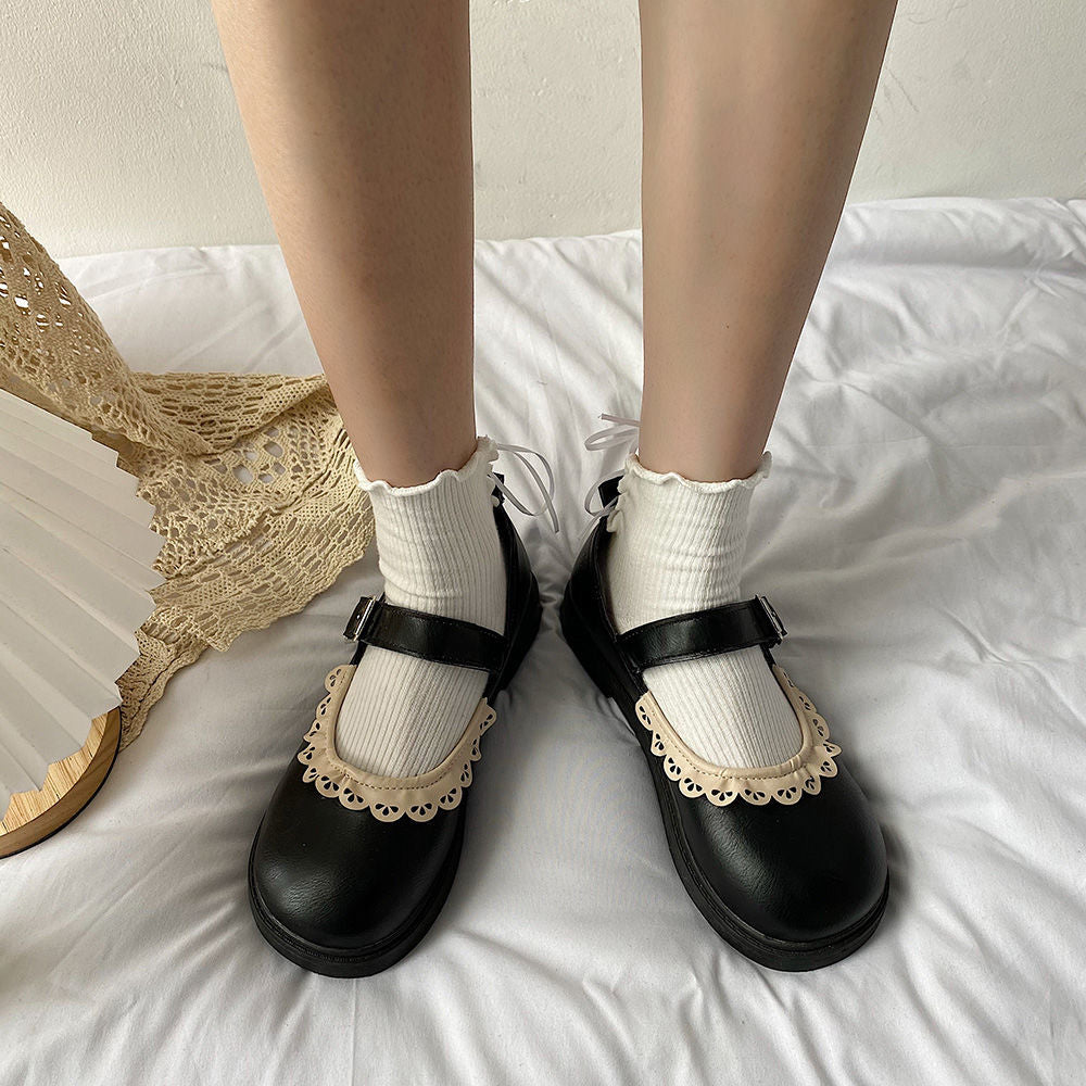Mary Jane Vintage Soft Leather College Style Leather shoes