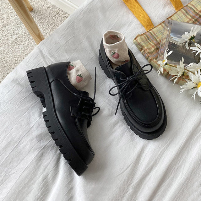 Lace Up Lolita Oxford Shoes Girls