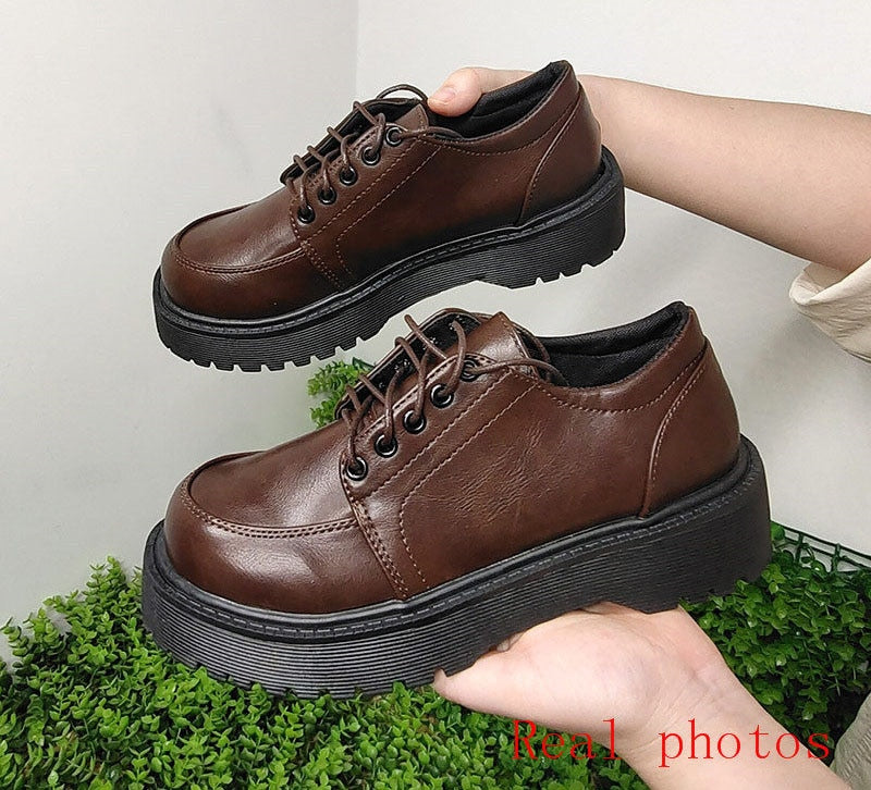 Platforms lolita shoes School Girls Kawaii Round Toe Platform