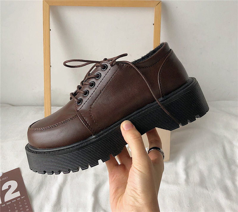 Platforms lolita shoes School Girls Kawaii Round Toe Platform