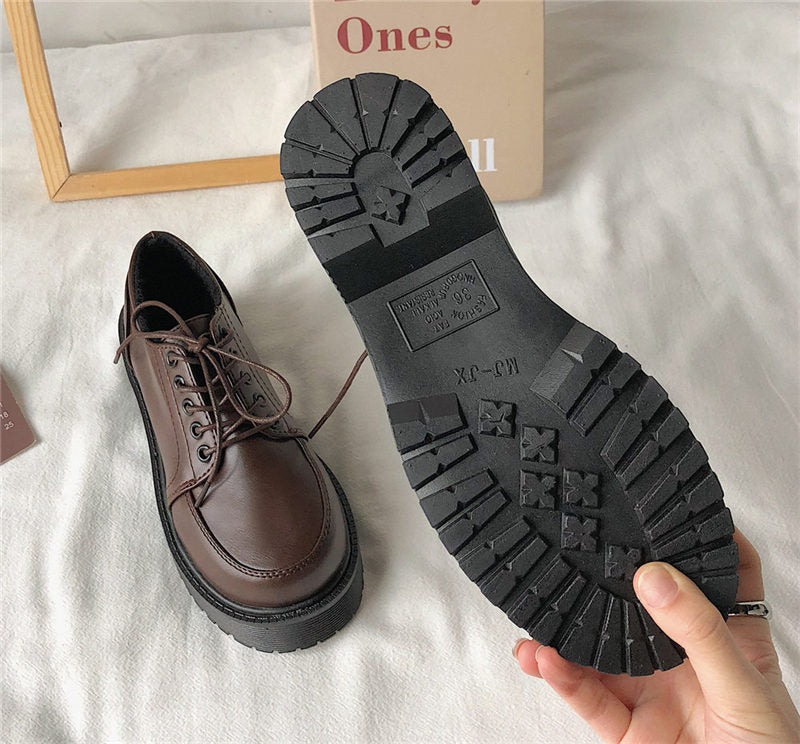 Platforms lolita shoes School Girls Kawaii Round Toe Platform