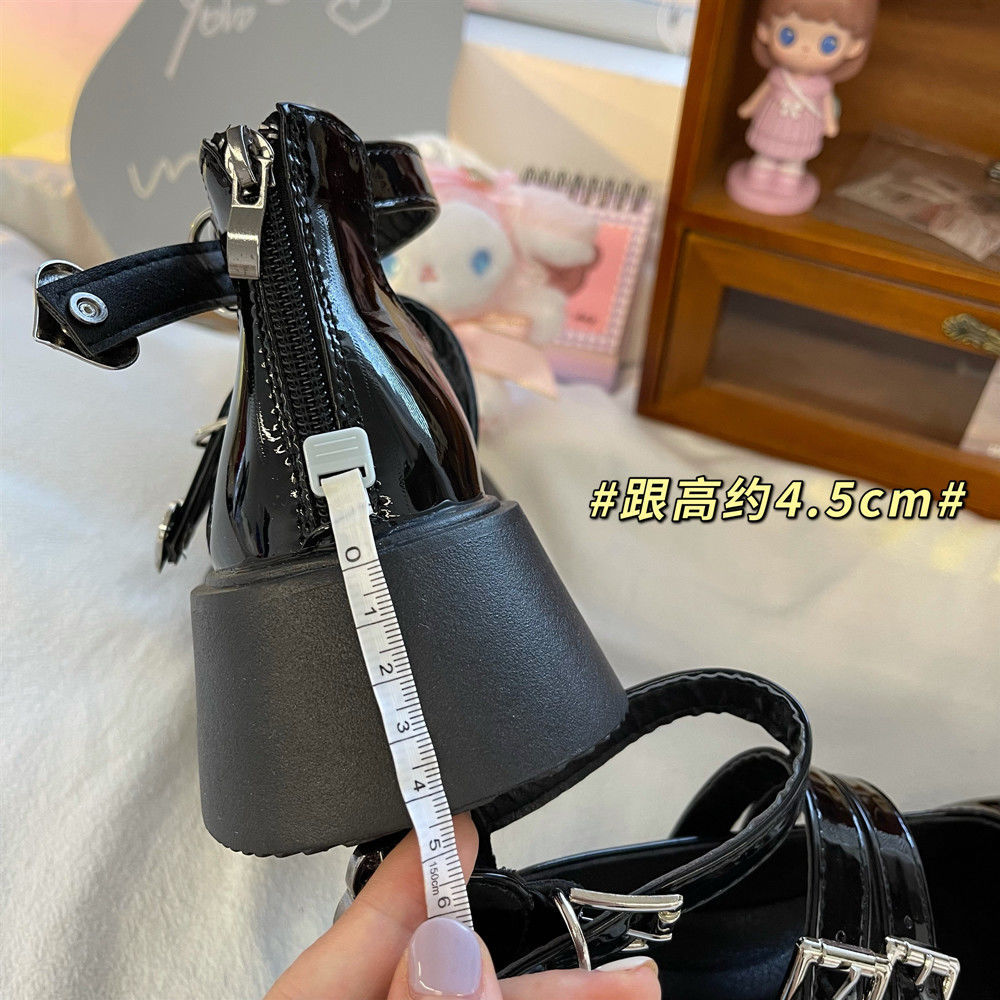 Lolita Shoes Buckle Strap Girls Cosplay Platform Heels Shoes