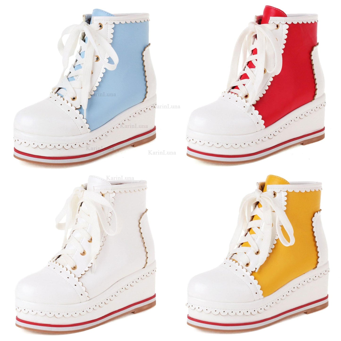Sweet Cute Platform Lace-up Cosplay Lolita Boots