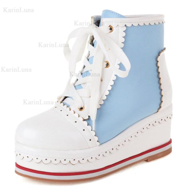 Sweet Cute Platform Lace-up Cosplay Lolita Boots