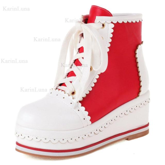 Sweet Cute Platform Lace-up Cosplay Lolita Boots