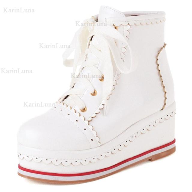 Sweet Cute Platform Lace-up Cosplay Lolita Boots
