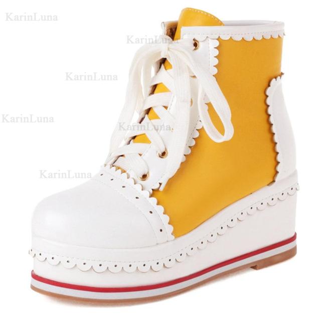 Sweet Cute Platform Lace-up Cosplay Lolita Boots