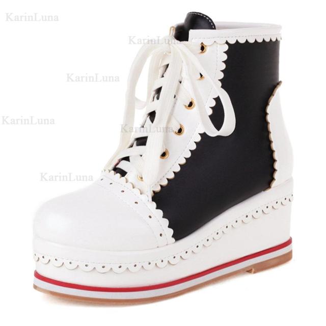 Sweet Cute Platform Lace-up Cosplay Lolita Boots
