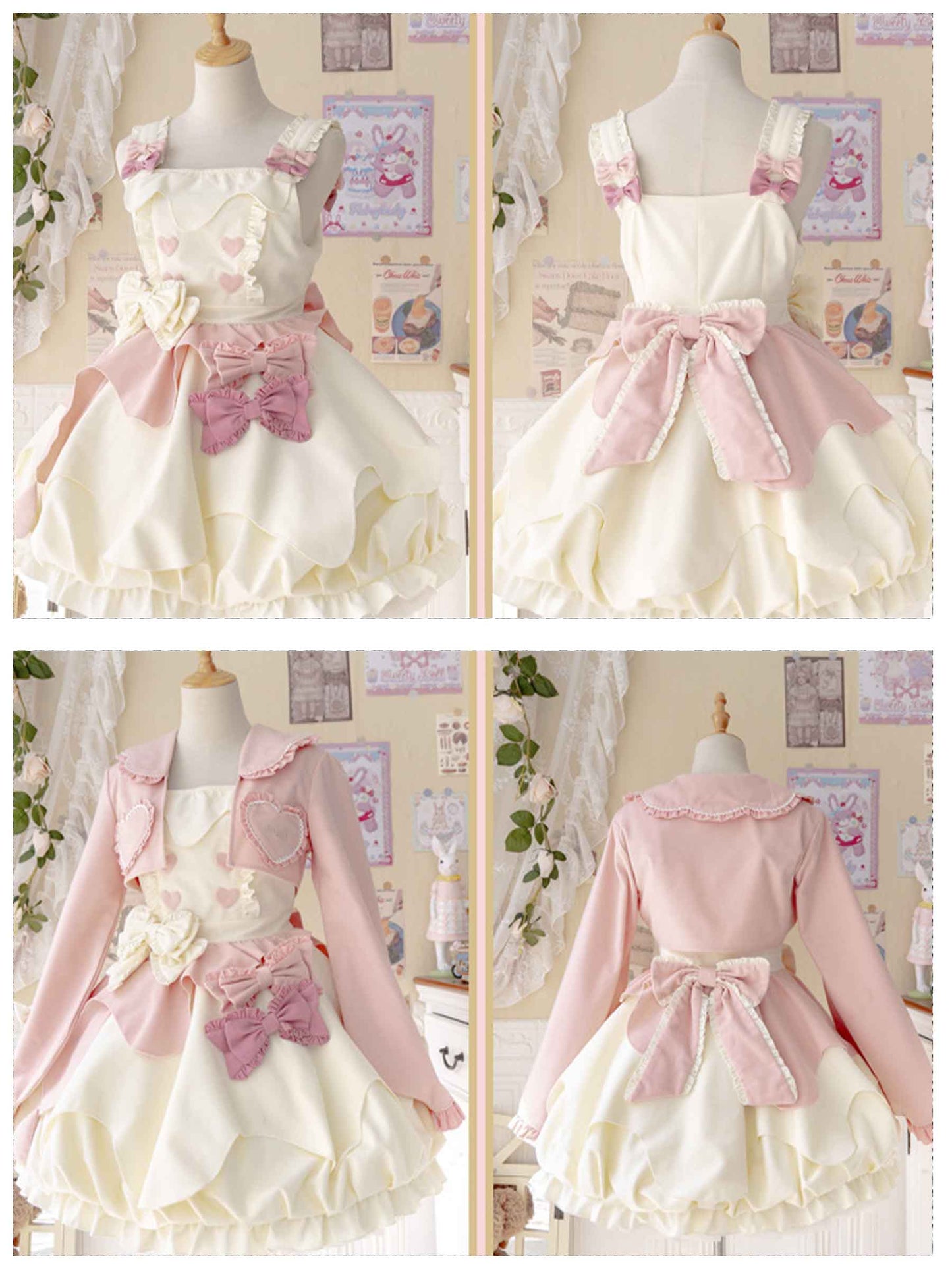 JSK Dress & Coat♥Ready to Ship♥Milky Puffs♥Kawaii Lolita Dress