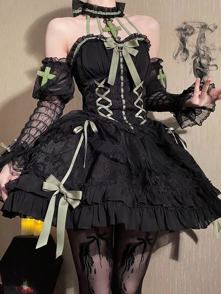 JSK DressReady to Ship Cross Hime Lolita Dress nbsama JSK DressReady to Ship Cross Hime Lolita Dress nbsama