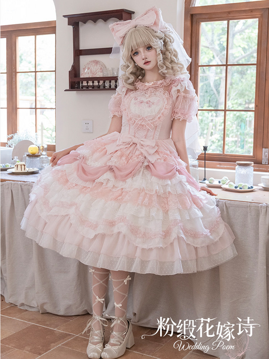 JSK Dress♥Ready to Ship♥ Wedding Poem By Honey Machine♥Sweet Lolita Dress