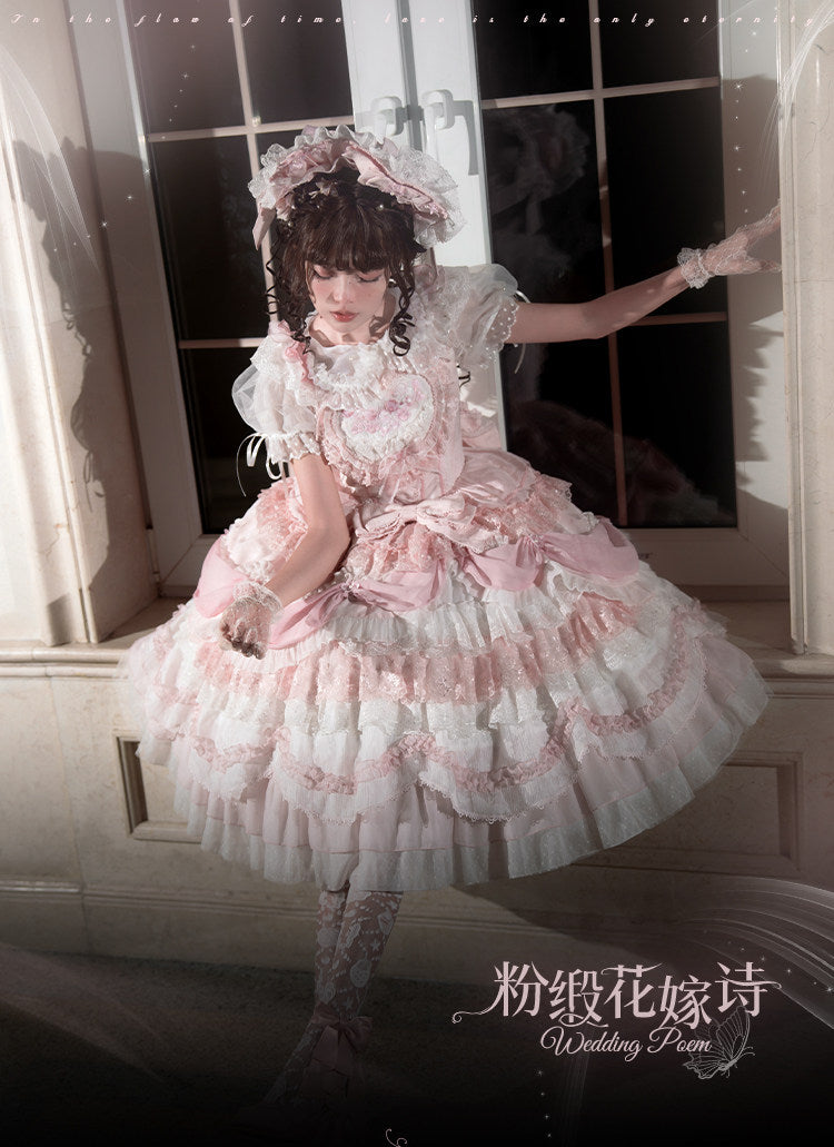 JSK Dress♥Ready to Ship♥ Wedding Poem By Honey Machine♥Sweet Lolita Dress