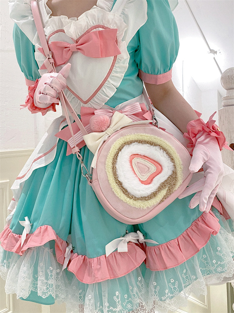 Lovely Lolita Strawberry Swiss Roll Bag