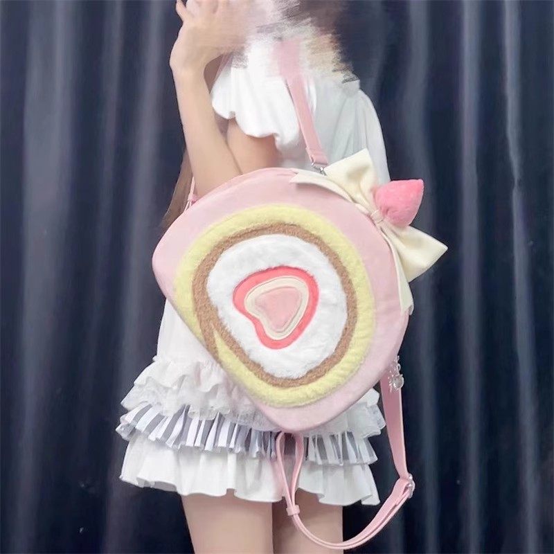 Lovely Lolita Strawberry Swiss Roll Bag