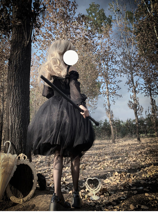 Plus Size♥OP Dress♥ Ready to Ship♥Black Devil Gothic Lolita Dress