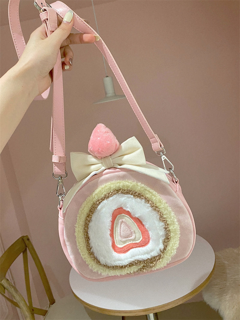 Lovely Lolita Strawberry Swiss Roll Bag