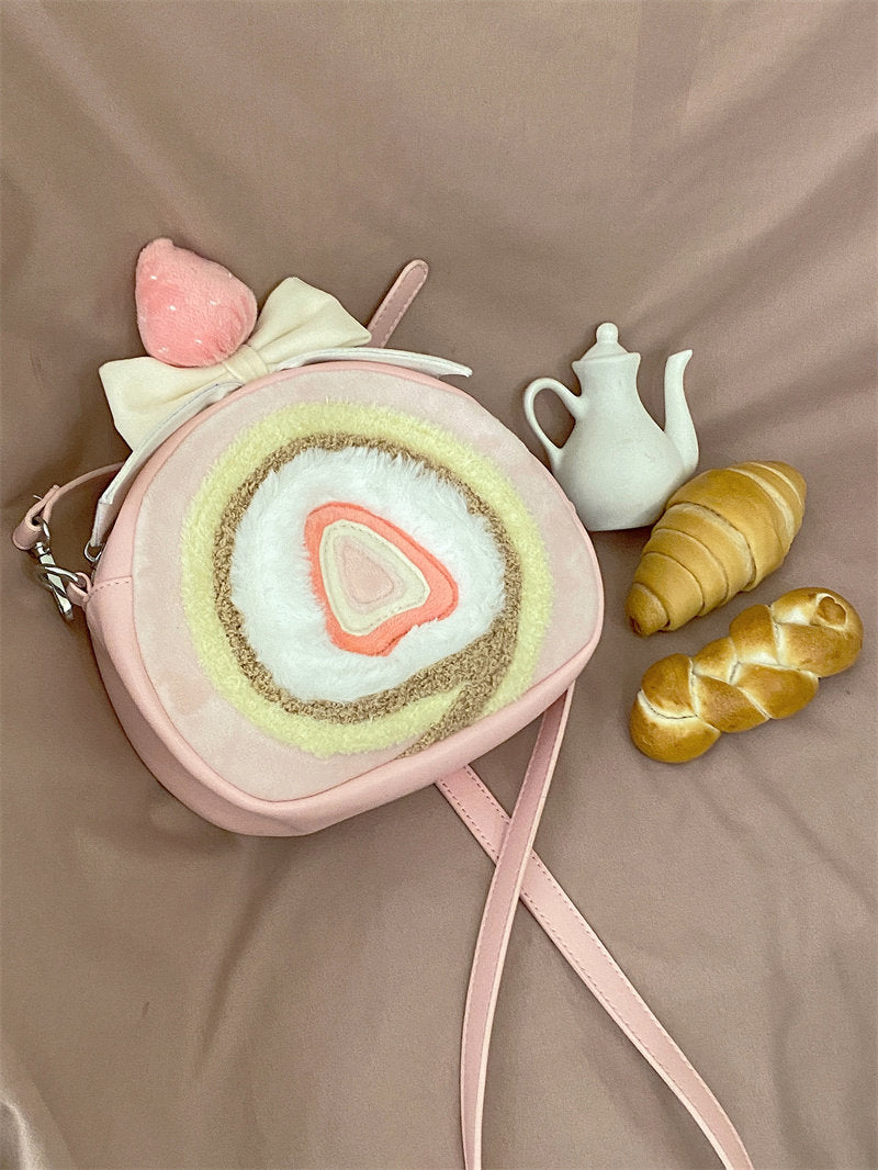 Lovely Lolita Strawberry Swiss Roll Bag
