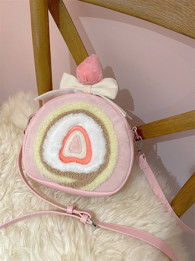Lovely Lolita Strawberry Swiss Roll Bag