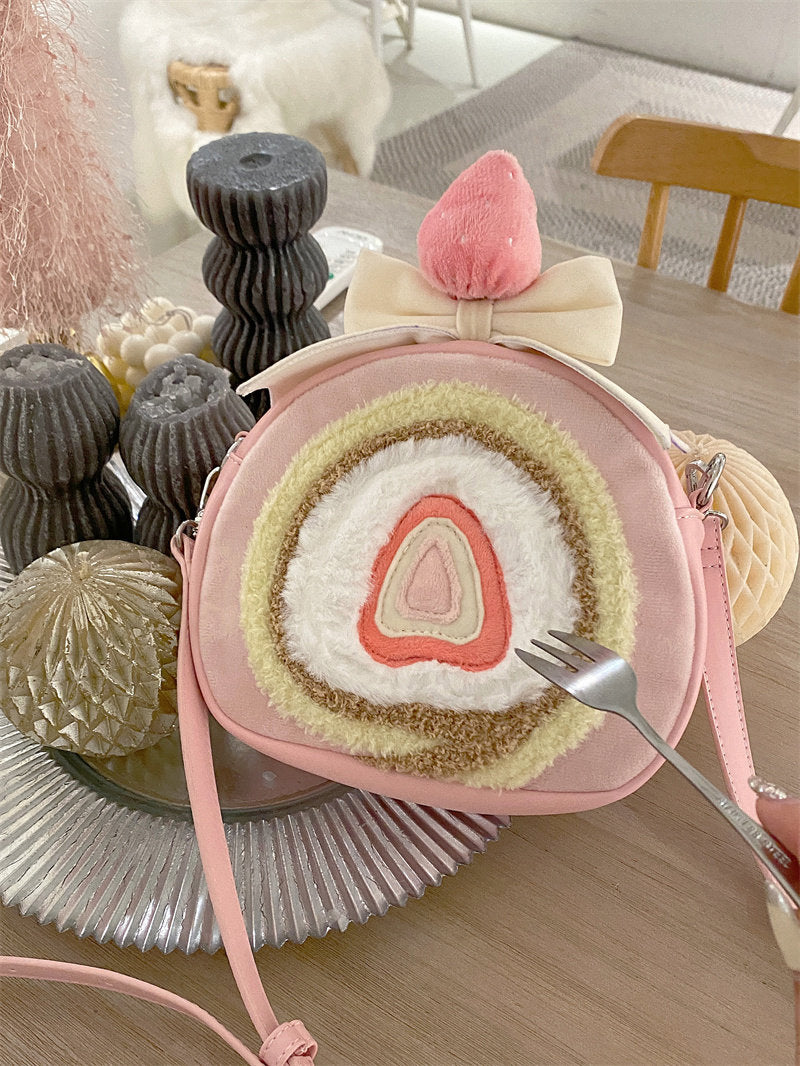 Lovely Lolita Strawberry Swiss Roll Bag