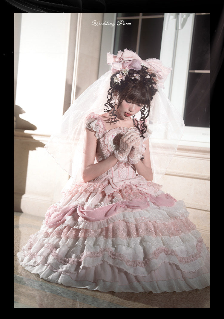 JSK Dress♥Ready to Ship♥ Wedding Poem By Honey Machine♥Sweet Lolita Dress