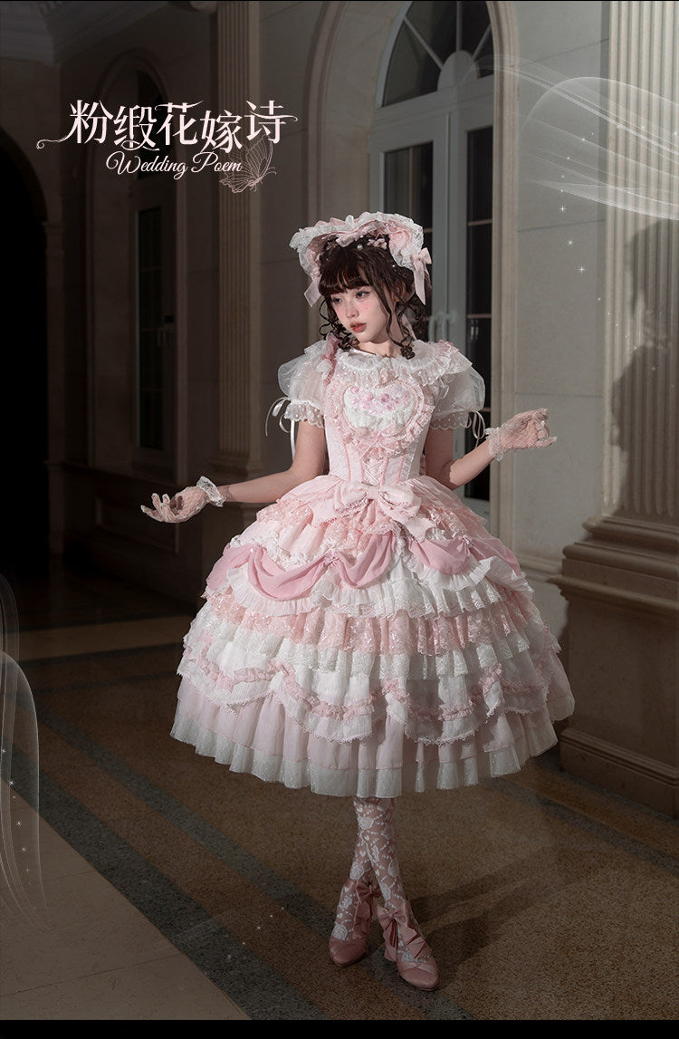 JSK Dress♥Ready to Ship♥ Wedding Poem By Honey Machine♥Sweet Lolita Dress