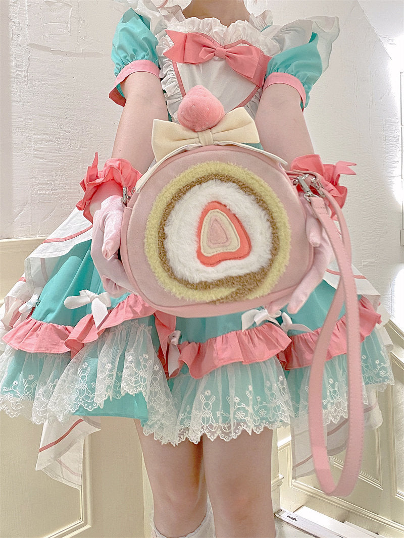 Lovely Lolita Strawberry Swiss Roll Bag