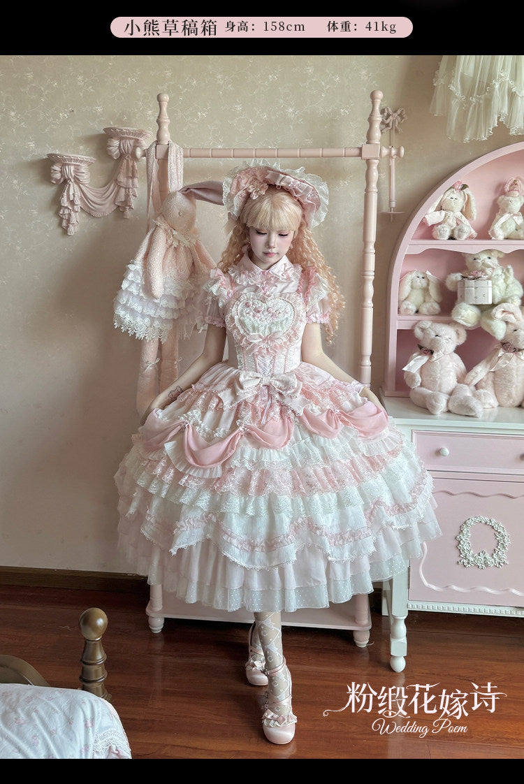 JSK Dress♥Ready to Ship♥ Wedding Poem By Honey Machine♥Sweet Lolita Dress