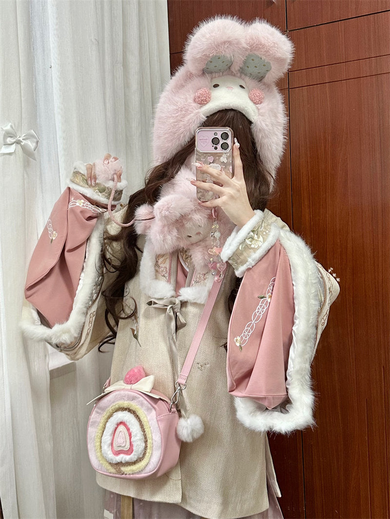 Lovely Lolita Strawberry Swiss Roll Bag