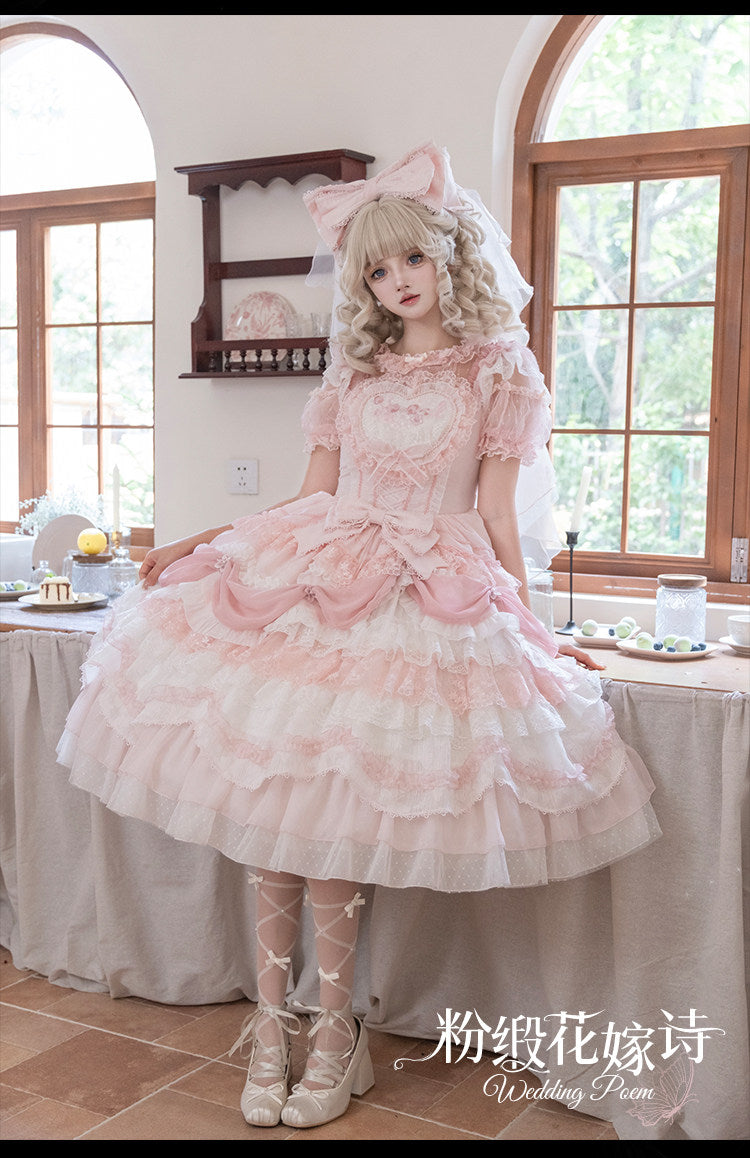 JSK Dress♥Ready to Ship♥ Wedding Poem By Honey Machine♥Sweet Lolita Dress