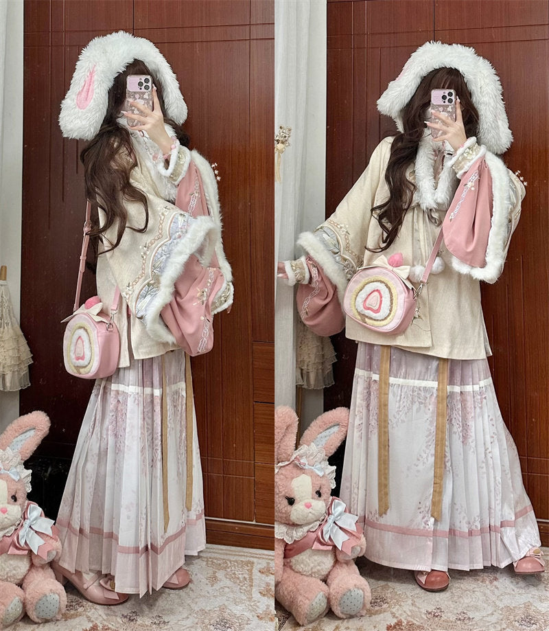 Lovely Lolita Strawberry Swiss Roll Bag