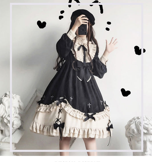 Plus Size♥OP♥Ready to Ship♥Sweet Lolita Long-sleeved Dress