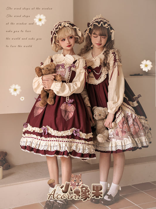 JSK&Blouse♥Ready to Ship♥Little Acorn Type A♥Sweet Lolita JSK Dress