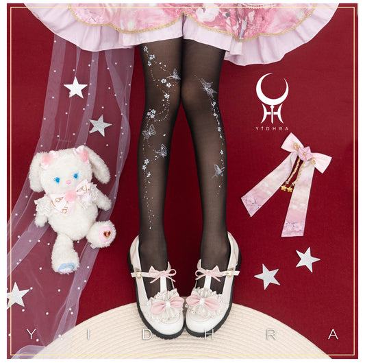 Butterflies Love Flowers Lolita Tights By Yidhra