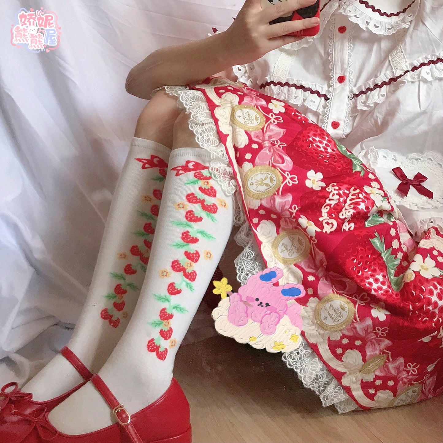 Sweet Strawberry Lolita Stockings