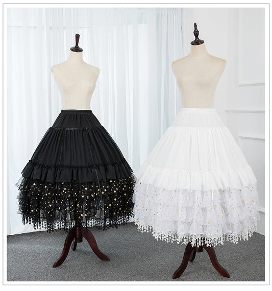 65-90cm Adjustable Length Fluffy Petticoat With Removable Fish Bone