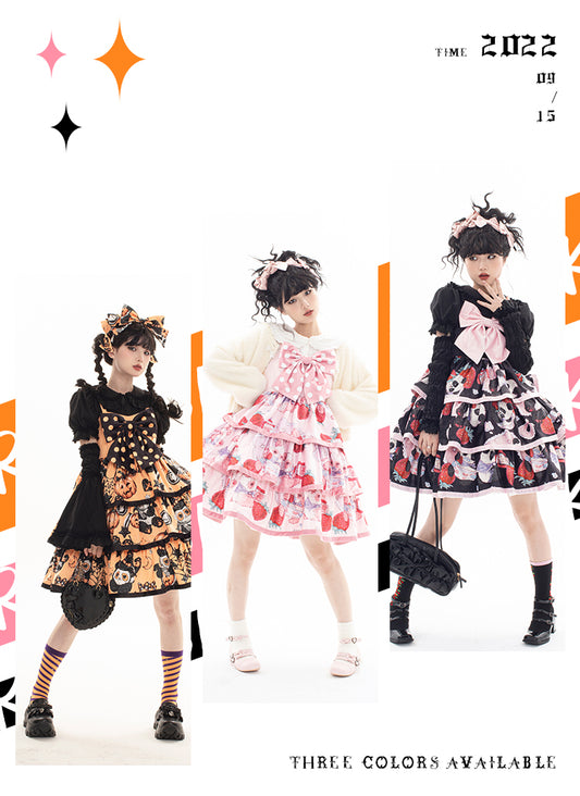 JSK♥ Ready to Ship♥ Strawberry Milk Ball ♥ Sweet Lolita Dress JSK