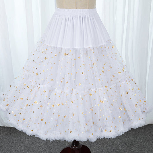 Gold Printing Daily 60cm Length Cloud Petticoat