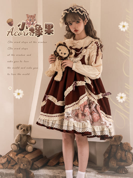JSK & Blouse ♥Ready to Ship♥Little Acorn♥Sweet Lolita JSK Dress