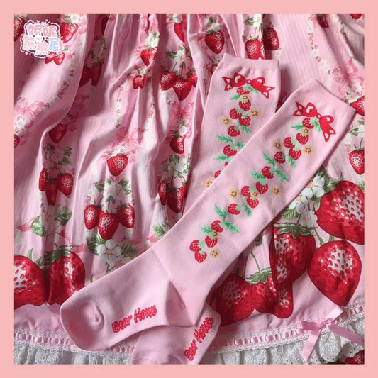 Sweet Strawberry Lolita Stockings