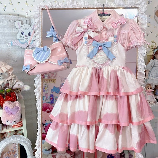 JSK Dress♥Pre-order 3 weeks♥ Strawberry Cow♥Sweet Lolita Dress