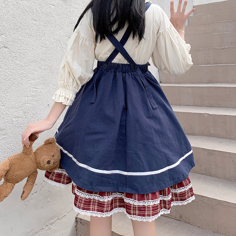 Plus Size ♥ Skirt & Blouse Set♥ Ready to Ship♥School Style♥Sweet Lolita Dress