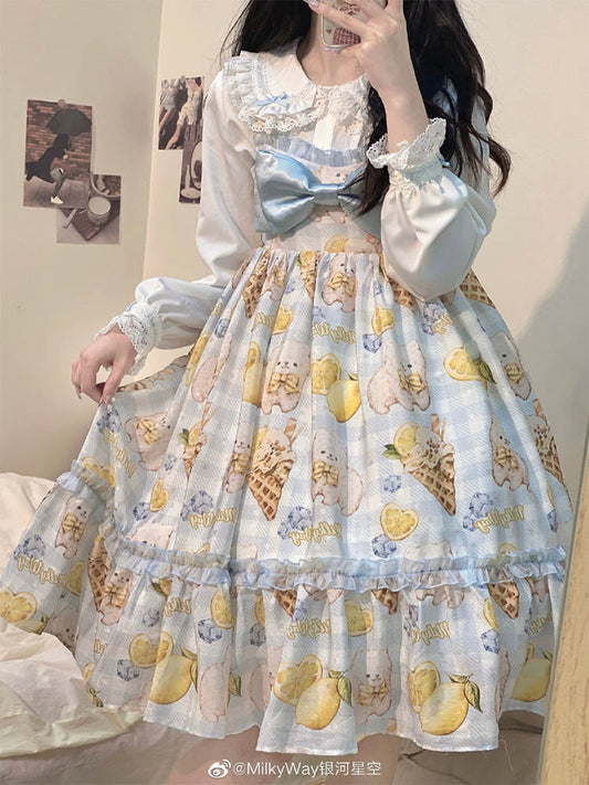 JSK Dress♥Ready to Ship♥ Lemon Doggy ♥Sweet Lolita Dress