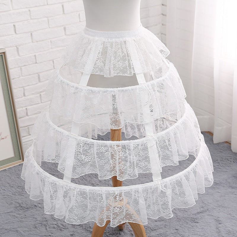 48cm-67cm Fluffy Lolita Dress Adjustable Petticoat With Fish Bone