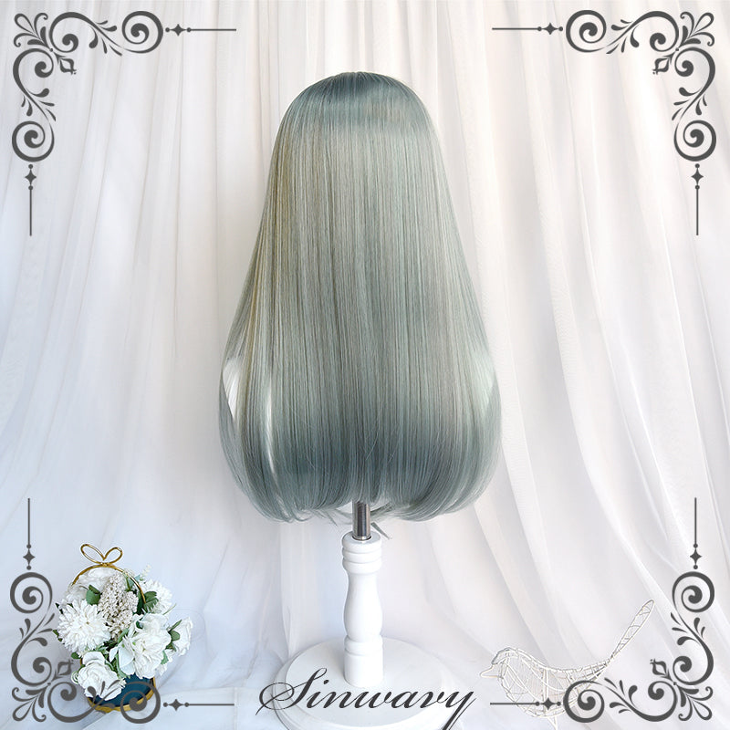 Elfin Mint Green Mid-length Straight Lolita Wig